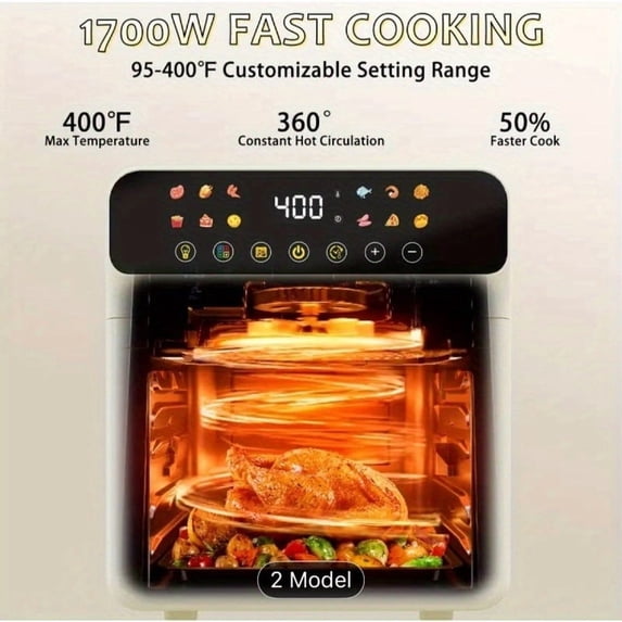 Store Countertop Window 10.5QT Convection Countertop Air Fryer Toaster Oven Combo, Multi ...