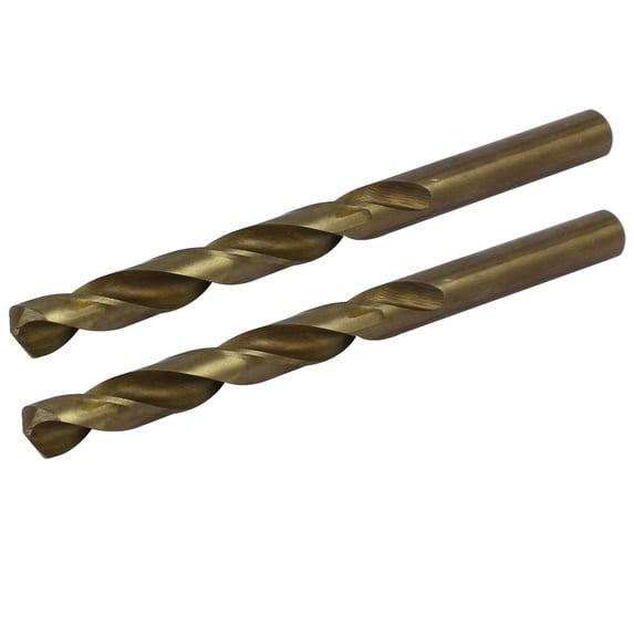 10.5mm Dia HSS Cobalt Straight Shank Metric Twist Drill Bit Drilling Tool 2pcs