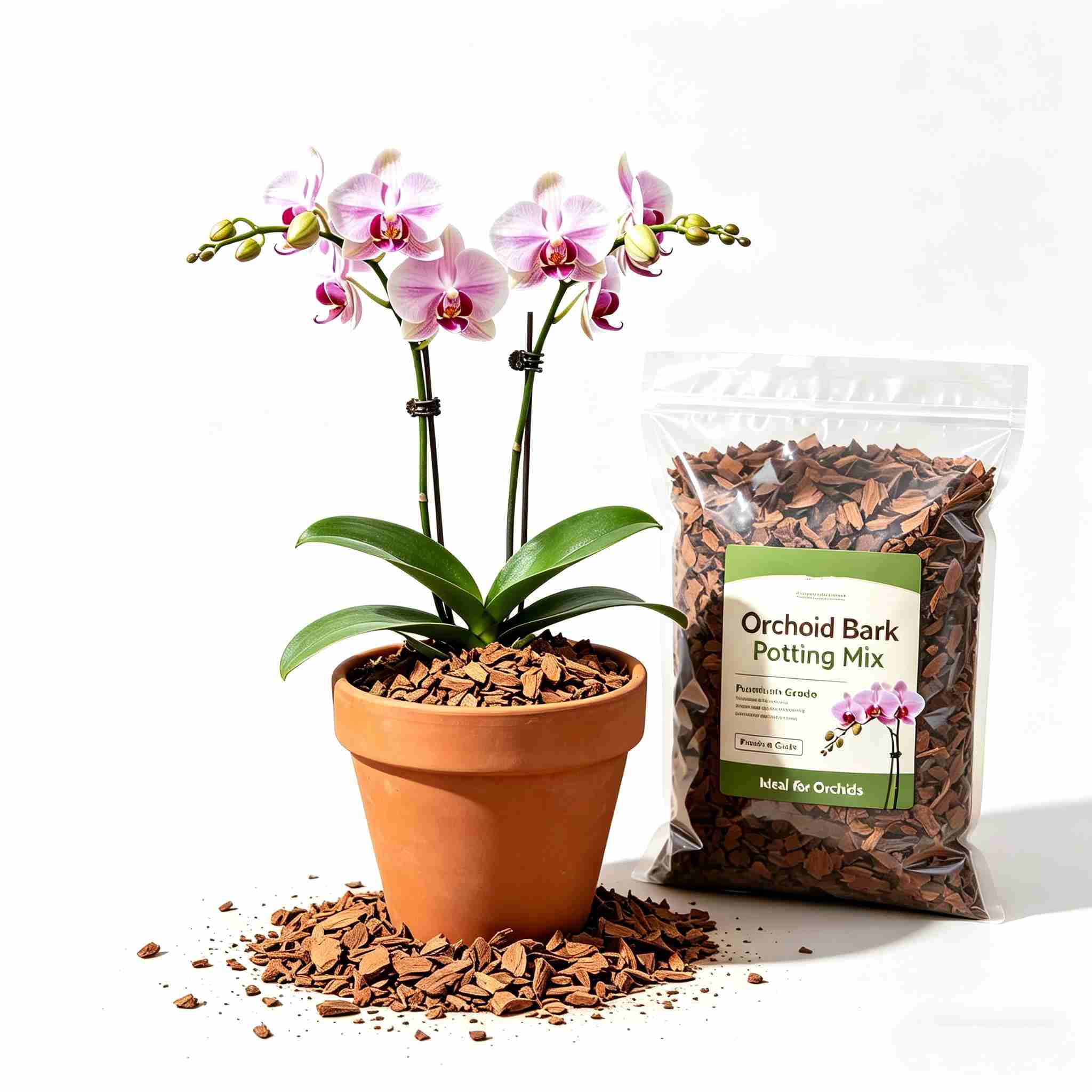 10.5oz/300g Orchid Bark Planting Soil, 9-12mm Orchid Potting Mix