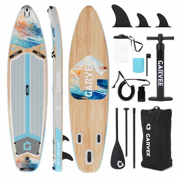 10.6/11 FT Inflatable Stand Up Paddle Board, Wide Stable SUP Board, 450LB Load Capacity with Camera Mount, Complete SUP Accessories Set