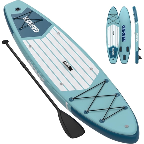 10'6"/11" Ultra-Light Inflatable SUP Board for Adults, Non-Slip EVA Deck Stand Up Paddle Board with Full Accessories, Pump & Carry Bag