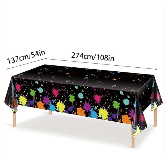 10/6/4/2/1pcs Graffiti themed party tablecloths disposable plastic dining tablecloths Suitable for graduation birthdays set