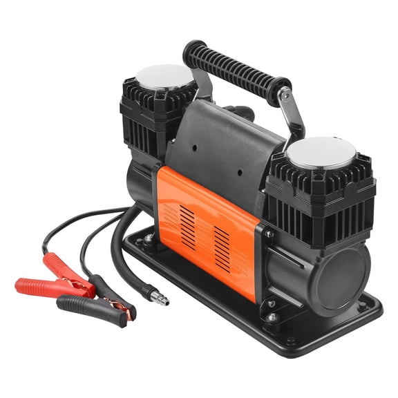 10.6 CFM Heavy Duty Air Compressor 30s Fast Inflation Dual Cylinder Portable Tire Inflator 12V 150 PSI Offroad Air Pump with Adapters for Truck Car SUV 4x4 Vehicle RV