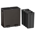 thumbnail image 1 of 10.6-Gallon Dual Compartment Trash Can - Stainless Steel Kitchen Bin with 180K-Step Pedal & Airtight Lids, Slate Gray, 1 of 6