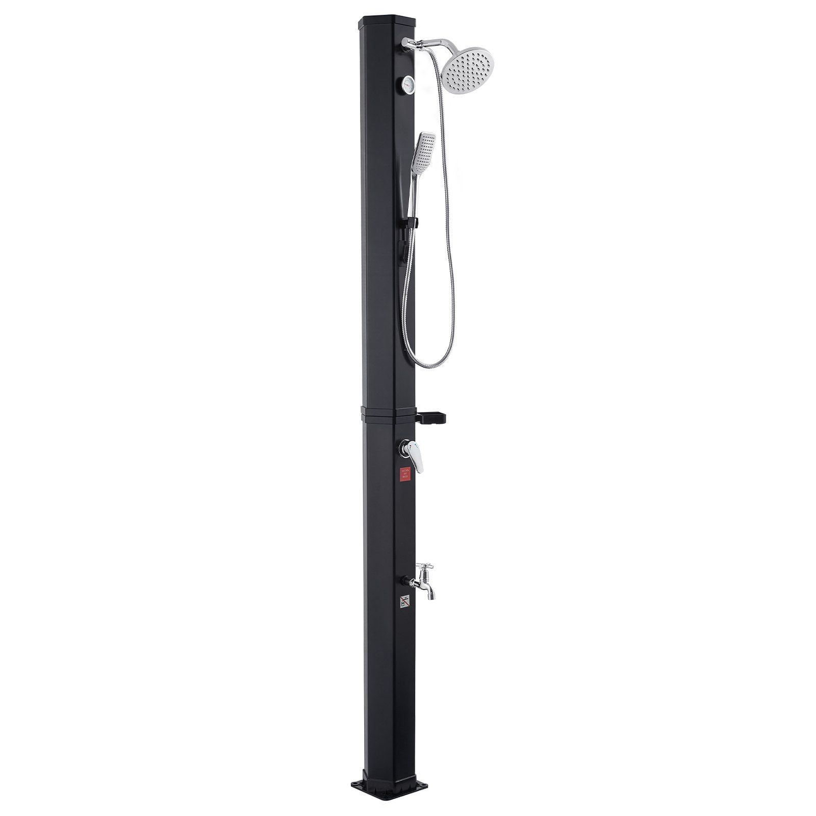 10.6 Gallon Solar Heated Outdoor Shower with 6.7ft Showerhead Handheld ...