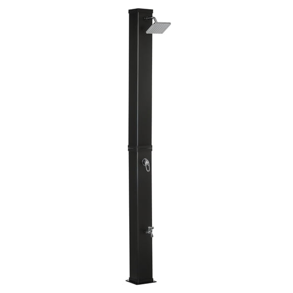 10.6 Gallon Solar Shower Outdoor, Free Rotating Shower Head, Temperature Control, Foot Wash, Backyard Poolside Shower Kit