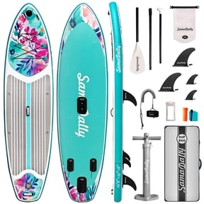 10.6' Inflatable Stand Up Paddle Boards, 33" Paddle Board of All Skill Levels with Complete Inflatble SUP Accessories, Hand Pump, Waterproof Bag, Removable Fin, Leash