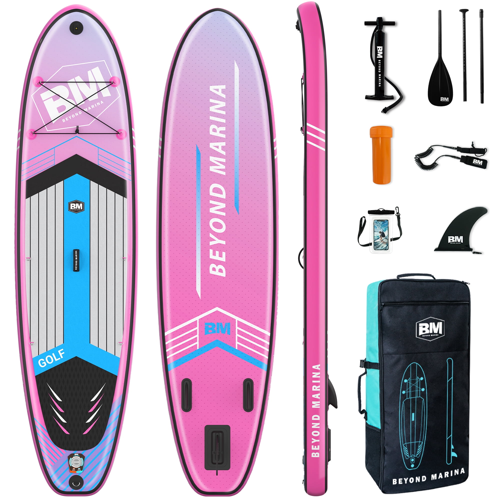 10'6" Inflatable Stand Up Paddle Board for Adults, Non-Slip EVA, Camera Mount, BLUSHDREAM