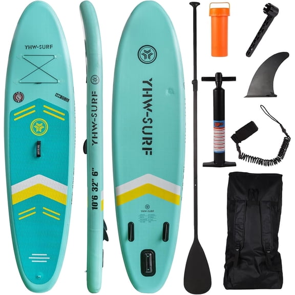 10'6" Inflatable Stand Up Paddle Board with Free Premium SUP Accessories & Backpack