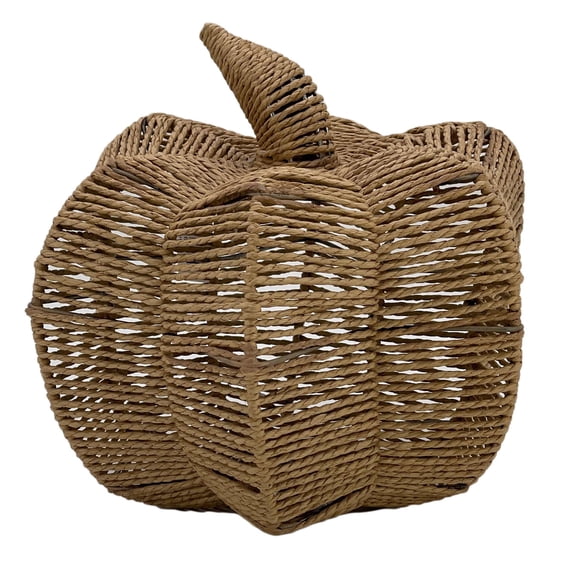 10.6" Woven Paper Rope Brown Pumpkin Home Harvest Decor