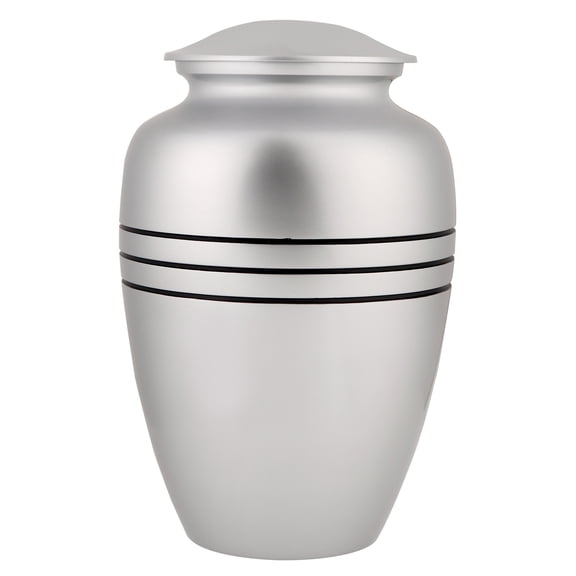 Aluminum Handcrafted Urn - Elegant Keepsake Holder for Adult Human Ashes (Coal & Steel Gray)