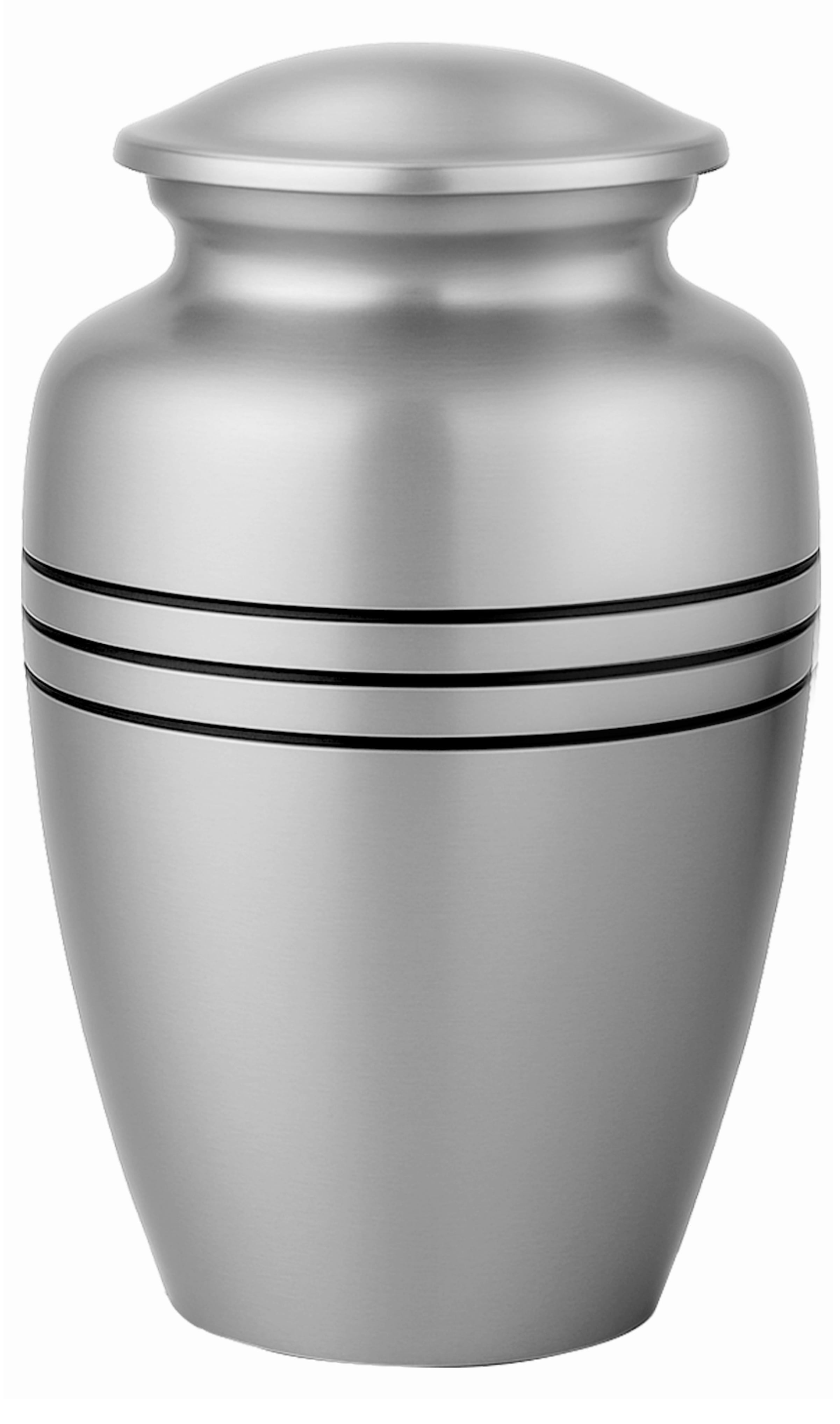 Aluminum Handcrafted Urn - Elegant Keepsake Holder for Adult Human Ashes (Coal & Steel Gray)