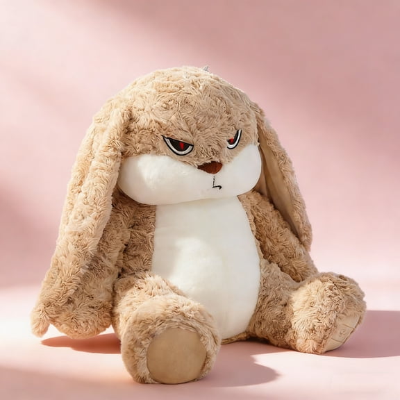 10.62 Inch Grumpy Bunny Stuffed Animal - Soft Rabbit Plush Toy, Cute Easter Gift for Kids, Boys, Girls & Adults, Perfect for Easter Baskets & Home Decor