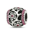 thumbnail image 1 of 10.62mm 925 Sterling Silver Reflections Crystal Flowers Bead Charm Pendant Necklace for Women, 1 of 2