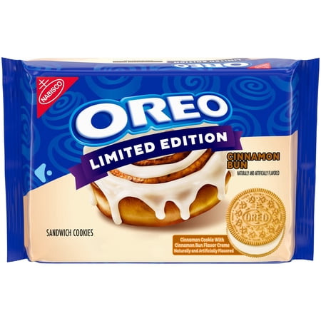 OREO Cinnamon Bun Sandwich Cookies, Limited Edition, 10.68 oz
