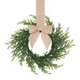 thumbnail image 1 of 10.6Inch Small Christmas Wreaths for Kitchen Cabinet,Artificial Christmas French Pine Wreath with Beige Bow for Home Decor, 1 of 4