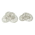 thumbnail image 1 of 10", 7"W Silver Metal Wire Chain Sculpture, by DecMode (2 Count), 1 of 8