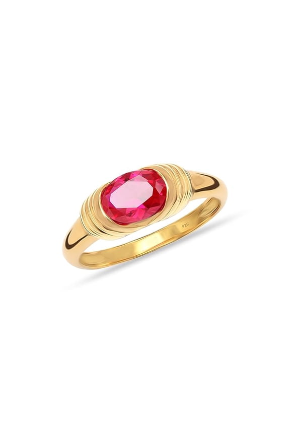 10.70 Carrat Natural Ruby Manik Birthstone/Astrology/Rashi Ratan Gold Ring Adjustable Ring for Men & Women