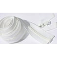 thumbnail image 1 of 10" - 72" Vislon Zipper YKK #3 Light Weight Molded Plastic Separating Color 501 White By Each (Length 62 inches), 1 of 1