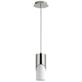 thumbnail image 1 of 10.75 Inch 5.1W 1 Led Short Pendant-Polished Nickel Finish-Matte White Glass Color-3000 Color Temperature Oxygen Lighting 3-677-220, 1 of 2