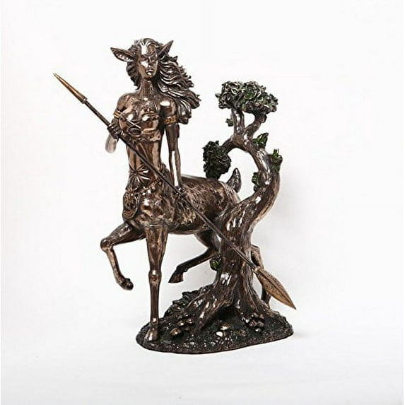 10.75 Inch Dryad Grecian Goddess with Spear Resin Statue Figurine