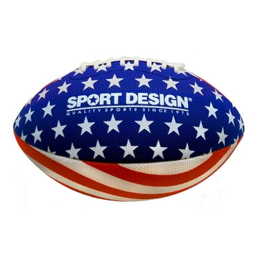 10.75" Stitched Football - FLAG MOTIF  by SPORT DESIGN