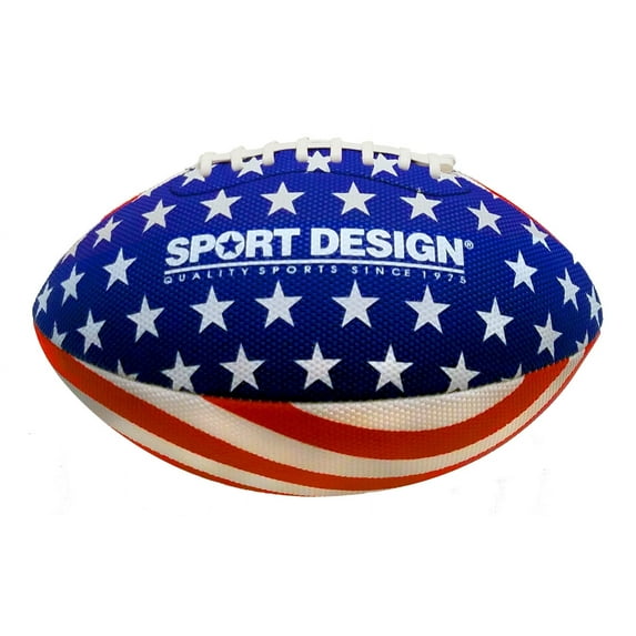 10.75" Stitched Football - FLAG MOTIF by SPORT DESIGN
