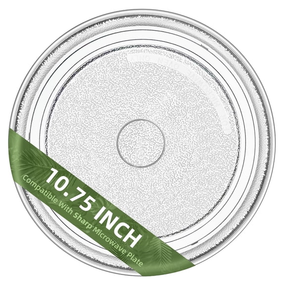 Gemroom 10.75 in Flat-Bottom Microwave Glass Plate for Sharp Microwave Compatible With Flat-Bottom 10 3/4" Sharp Microwave Turntable Plate replace part # NTNT-A007URE0 NTNT-A011WRE0 NTNT-A011WRF0