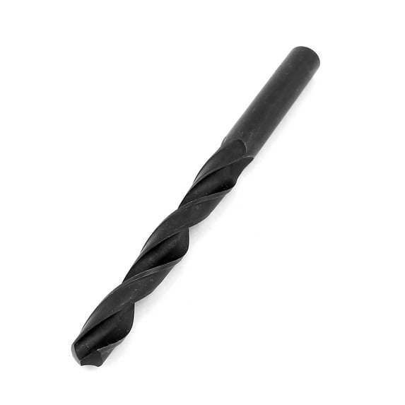 10.7mm Cutting Dia HSS Straight Shank Electric Drill Twist Drilling Bit Black