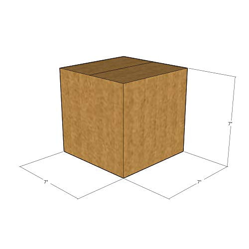 7x7x7 Kraft Brown Corrugated Shipping Boxes, 32 ECT Single-Wall, Qty 10