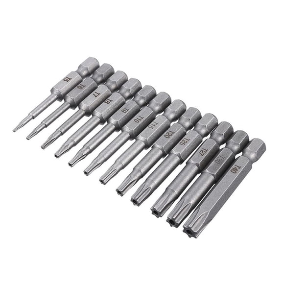 10/8/5/1Pc 50/75/100/150Mm Long Torx Screwdriver Bit Tamper Proof Star Drill Bit Screw Driver Tips Hex 1/4 For Rotary Tool T10 Fangkenuo
