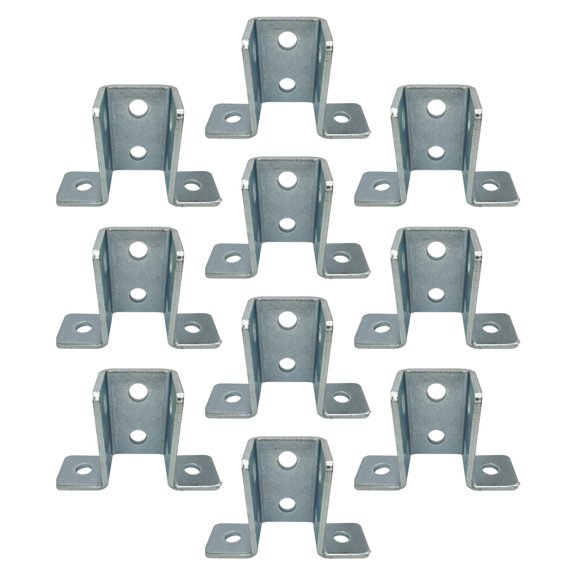 (10) 8 Hole, Wing Shaped 90 Degree Connector Bracket for 1-5/8" Strut Channel