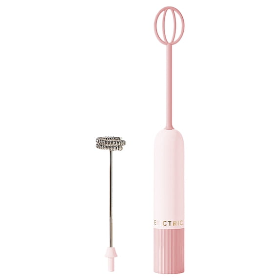 10.8 Inch Rechargeable Electric Frother Stirrer, Handheld Cordless Milk Frother with Two Mixing Heads, Electric Egg Whisk, Coffee Foam Maker for Latte, Cappuccino, Beverage Mixing and Egg Blending