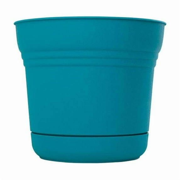 10.8 x 12.3 in. Dia. Resin Planter, Teal