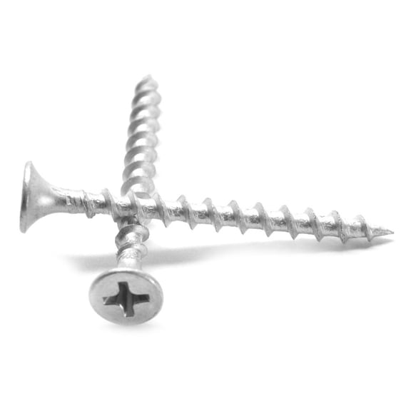 #10-8 x 4" Coarse Thread Deck Screw Phillips Bugle Head Low Carbon Steel Dacrotized Pk 100