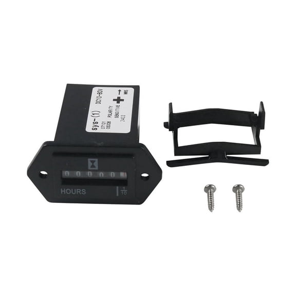 10-80V Mechanical Hour Meter - Hourmeter for Engine Generator Boat Motorcross Motor Truck Tractor