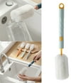 thumbnail image 1 of Soft Sponge Bottle Brush Set 10.82 Inch - Detachable Foam Cleaning Brush for Cups, Baby Bottles, Travel Mugs Non-Scratch Long Handle Scrubber with Hanging Design - for Narrow Neck Containers, 1 of 9