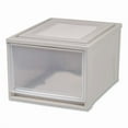 thumbnail image 1 of 10.85 gal Stackable Storage Drawer, Gray & Translucent Frost, 1 of 1