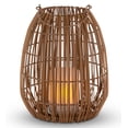 thumbnail image 1 of 10.87 Inch Stylish Solar Dual Weaving Rattan Look Lantern, 1 of 7