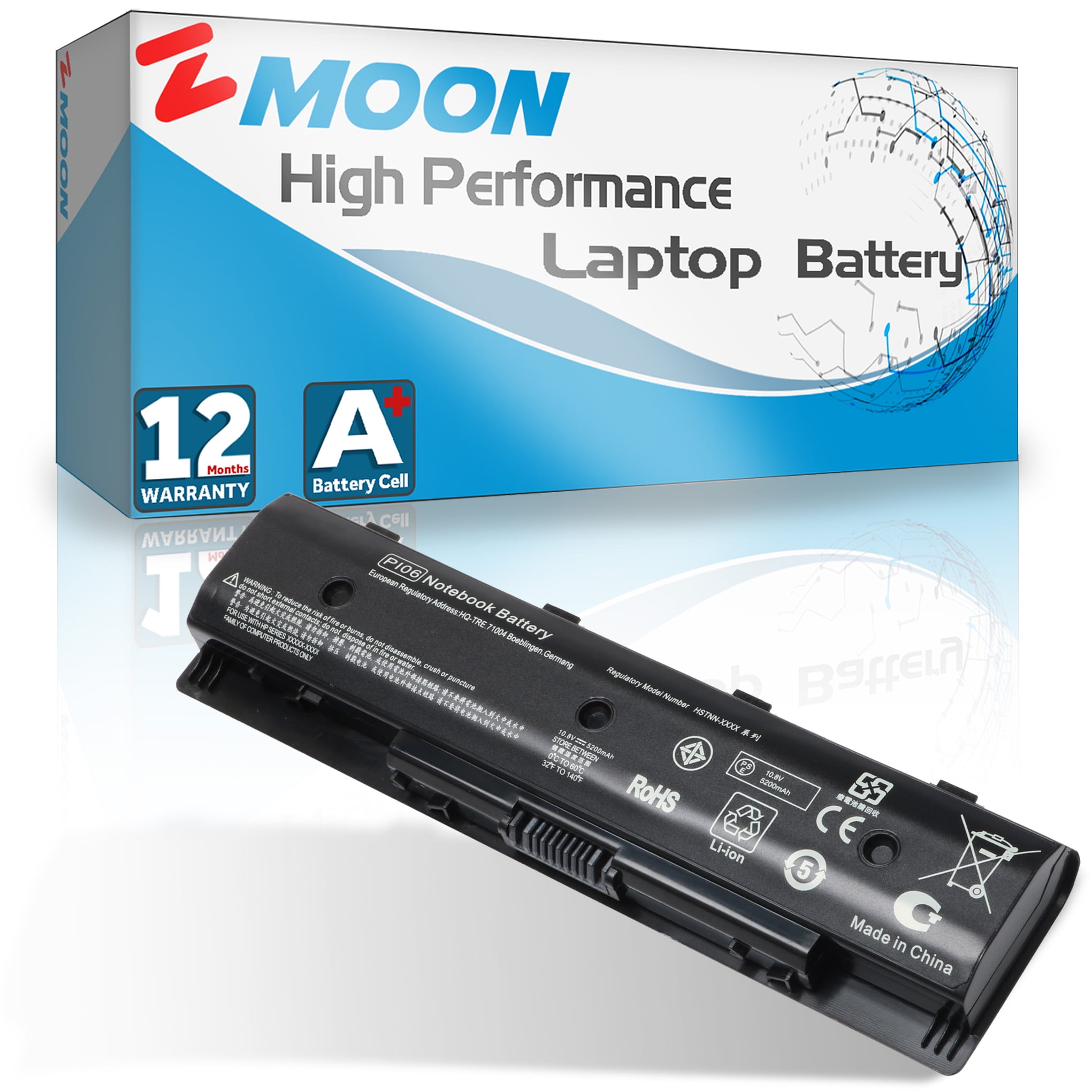 10.8V 5200MAH Replacement HP PI06 laptop Battery for HP
