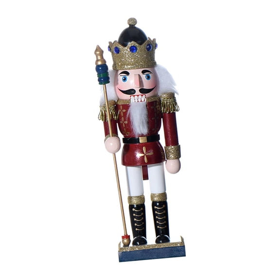 10.8inch Christmas Nutcracker Soldier,Doll Figure Puppet Toy,Wooden Nutcracker Soldier for Desktop Home Party Decor