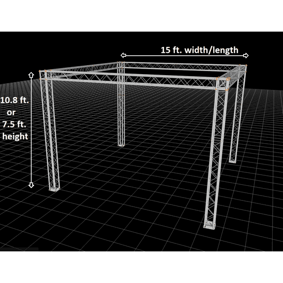 10.8x15ft Exhibition Module Tradeshow Booth Box square Aluminum TRUSS SYSTEM