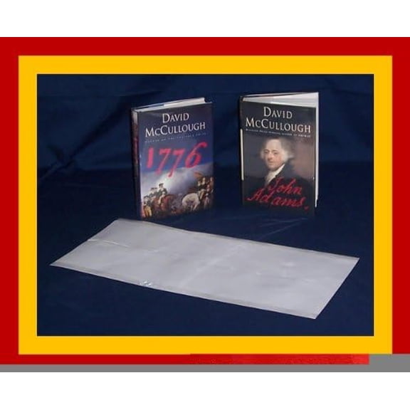 10-9 1/2" x 20" Brodart Archival Fold-On Book Jacket Covers - Center-Loading, Clear, Mylar, Adjustable