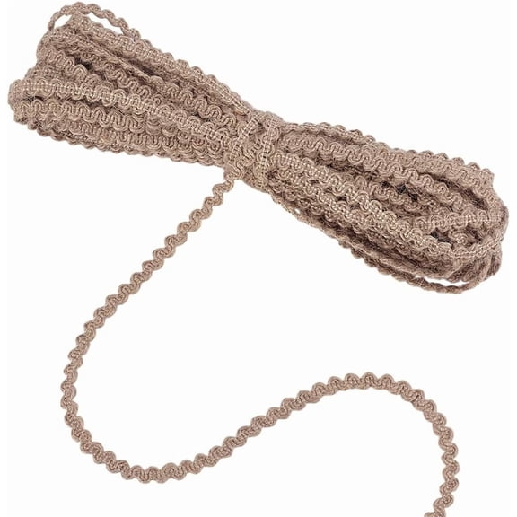 10.9 Yards Burlap Ribbon Upholstery Trim 0.3" Jute Lace Ribbon Jute Burlap Hat Trimmings for Costume Hat Shoes Chair Wine Bottles Gift Wrapping Home Decor