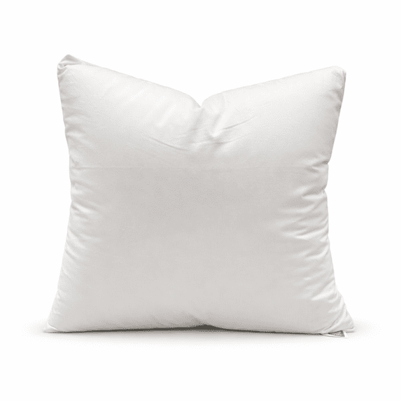 18x18 Goose Down & Feather Pillow Insert – Luxury Designer Cushion – Multiple Loft Options – 100% Cotton Shell