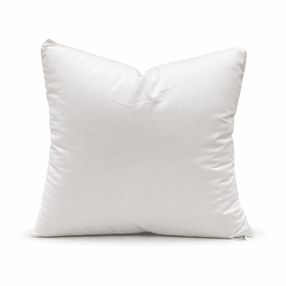 Continental Bedding 20" x 20" Goose Down & Feather Decorative Pillow Insert, 100% Cotton Shell