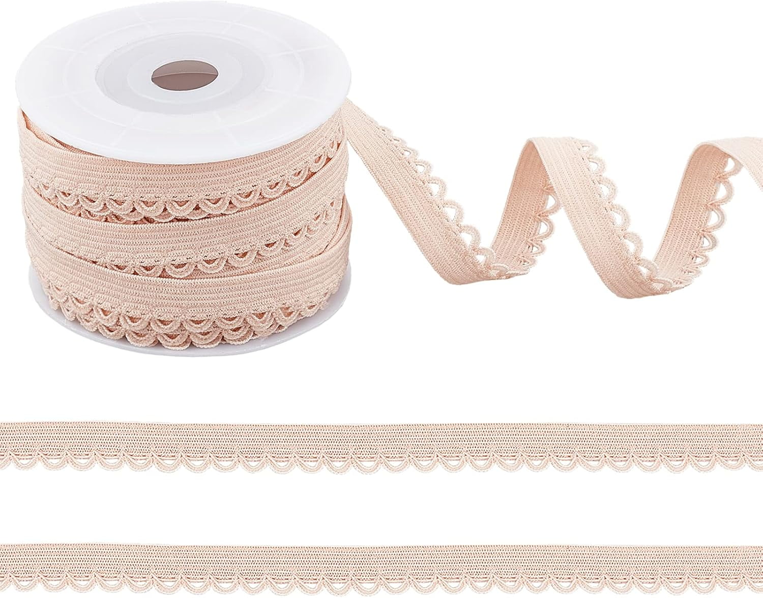 10 Yards Elastic Button Loops Trimming Tape - 1.5cm Wide, DIY Dressmaking Trim For Corsets, Wedding Dresses & Crafts