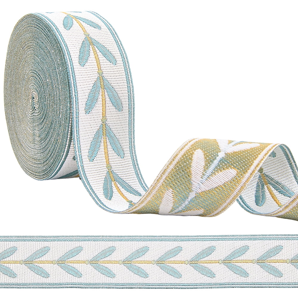 Broad Ribbon 10.94 Yards Jacquard Ribbon Trim DIY 1.18 Inch Wide Embroidered Ribbons ...