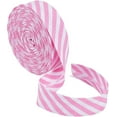 thumbnail image 1 of 10.94 Yards Pink White Stripe Bias Binding 3/4Inch Wide Striped Ribbon Polyester Twill Striped Piping Ribbon for DIY Garment Sewing Seaming Piping Quilting Pink DIY, 1 of 9