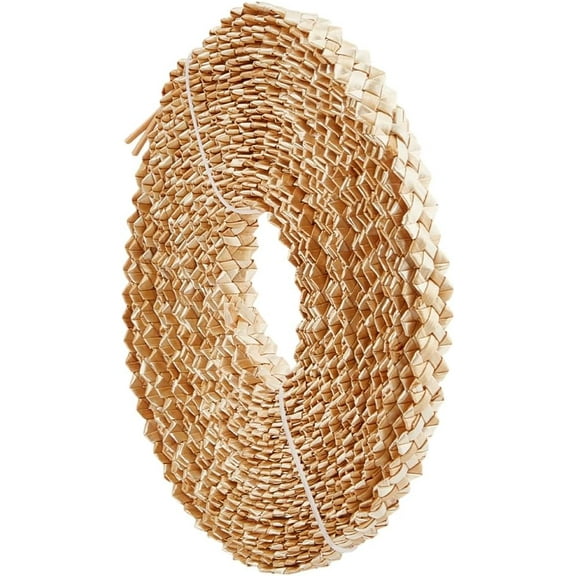 10.94 Yards Wheat Straw Ribbon for Hat Making 0.59 Inch Wide Straw Braid Ribbon for Hat Making DIY Craft Accessories Blanched Almond Color
